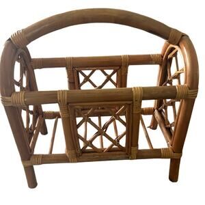 GUC Vintage Bentwood Style Magazine Rack Brown 15"x14" Lightweight